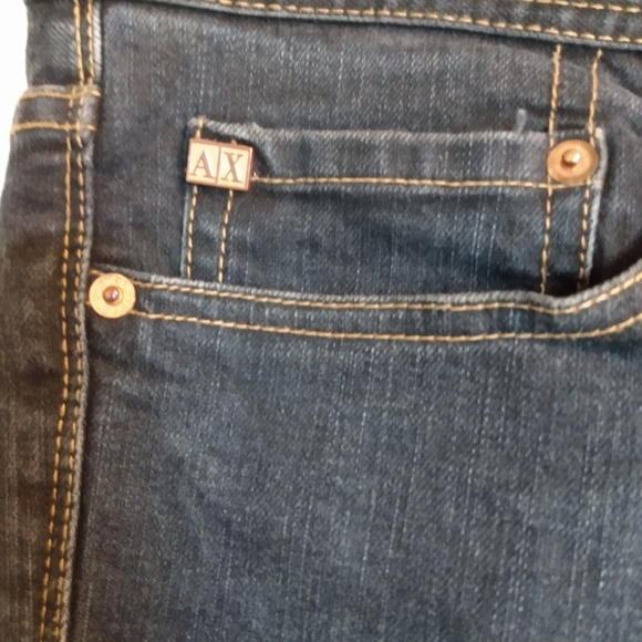 🔴 SALE A/X Armani Exchange J130 Button Fly Skinny Jeans Dark Wash 36 Short - Picture 6 of 13